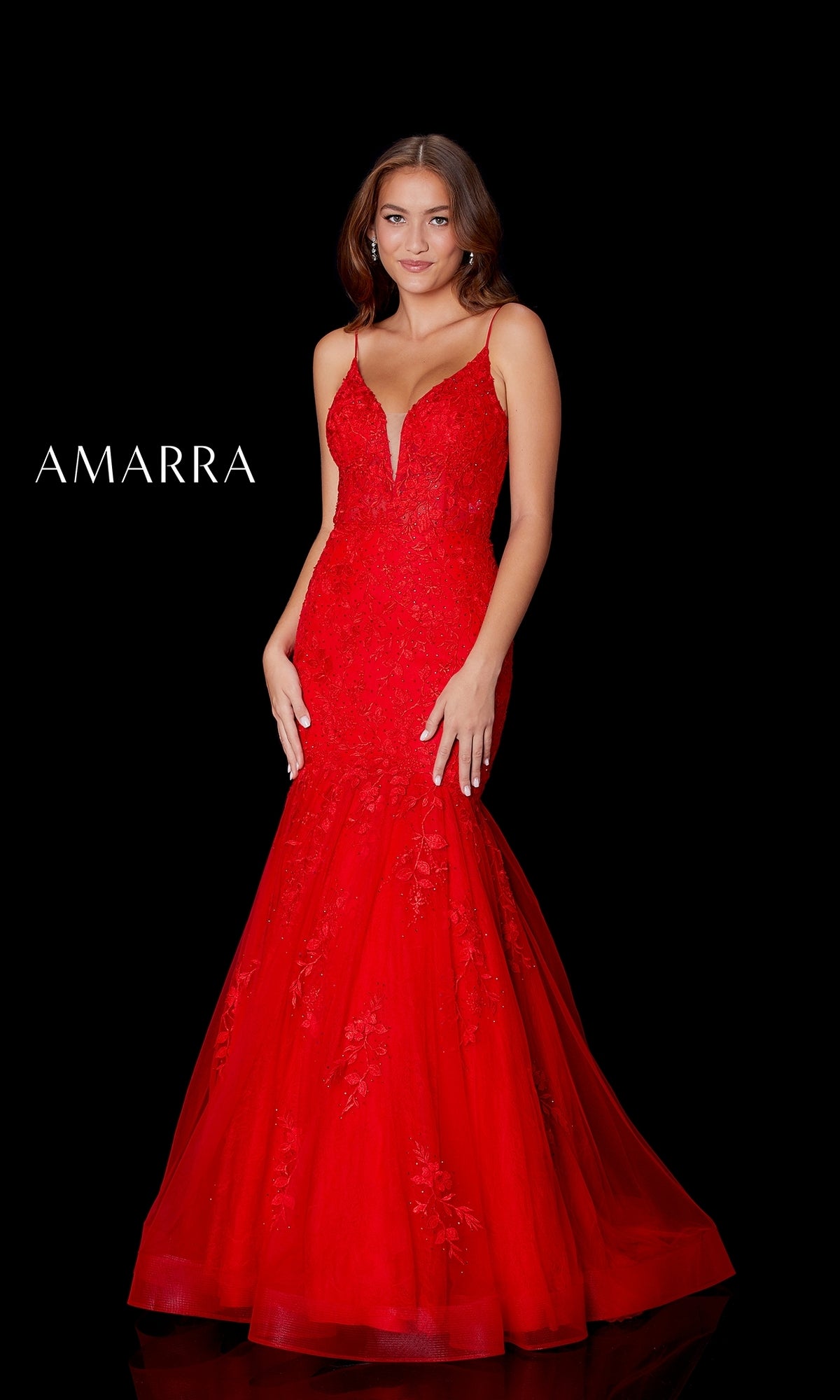 Amarra 87226 Long Lace Mermaid Prom Dress