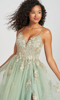 Ivy Green A-Line Prom Ball Gown CL12207