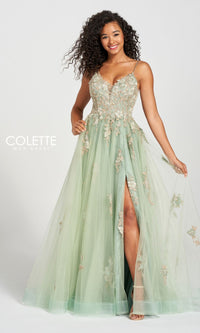 Ivy Green A-Line Prom Ball Gown CL12207