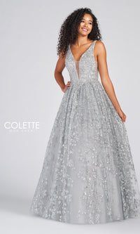 Colette Designer Prom Sequin & Glitter Ball Gown