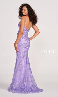 Colette CL2019 Long Prom Dress in Glitter-Sequin