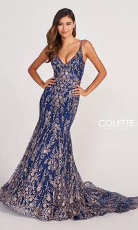 Colette CL2021 Long Mermaid Glitter Prom Dress