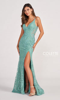 Colette CL2052 Sequin Lace Long Formal Dress