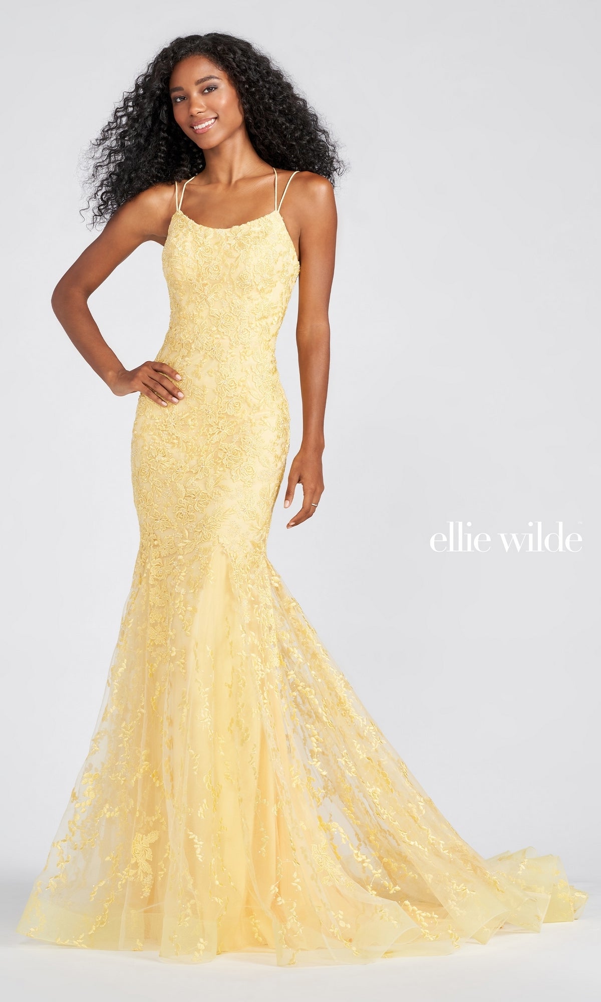 Long Lace Mermaid Prom Dress with Strappy Back