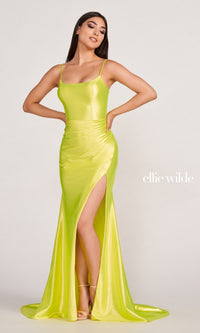 Bright Ellie Wilde Long Satin Prom Dress