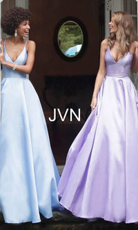 JVN by Jovani Satin Prom Ball Gown JVN66673