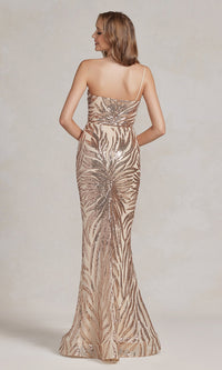 One-Shoulder Long Sequin Formal Dress