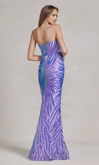 One-Shoulder Long Sequin Formal Dress