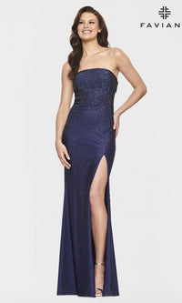 Arianna Strapless Dress - Navy – Your Favourite Dresses