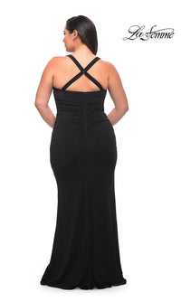 La Femme-Long Plus-Size Classic Prom Dress by La Femme