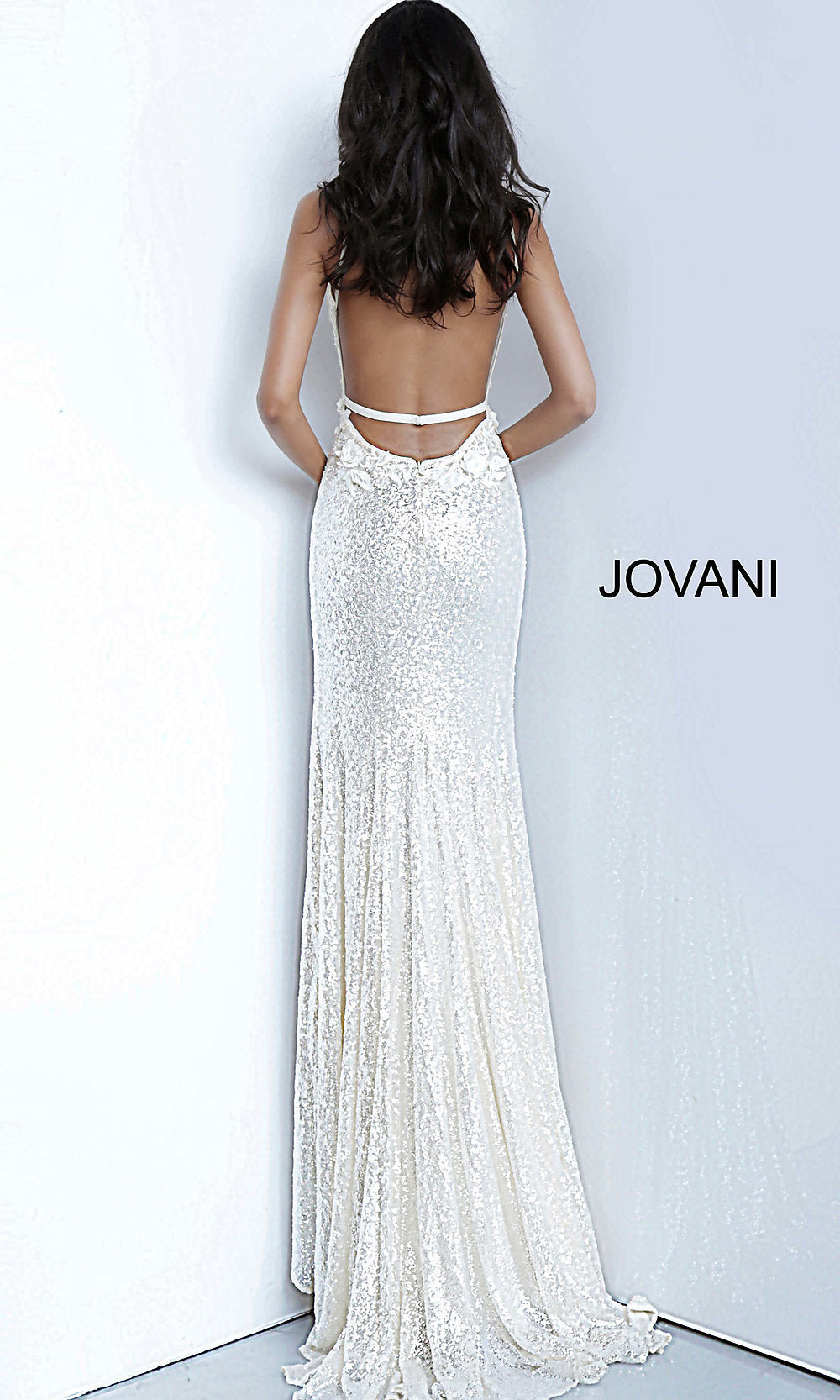 Long Sequin Jovani Prom Dress with Appliques