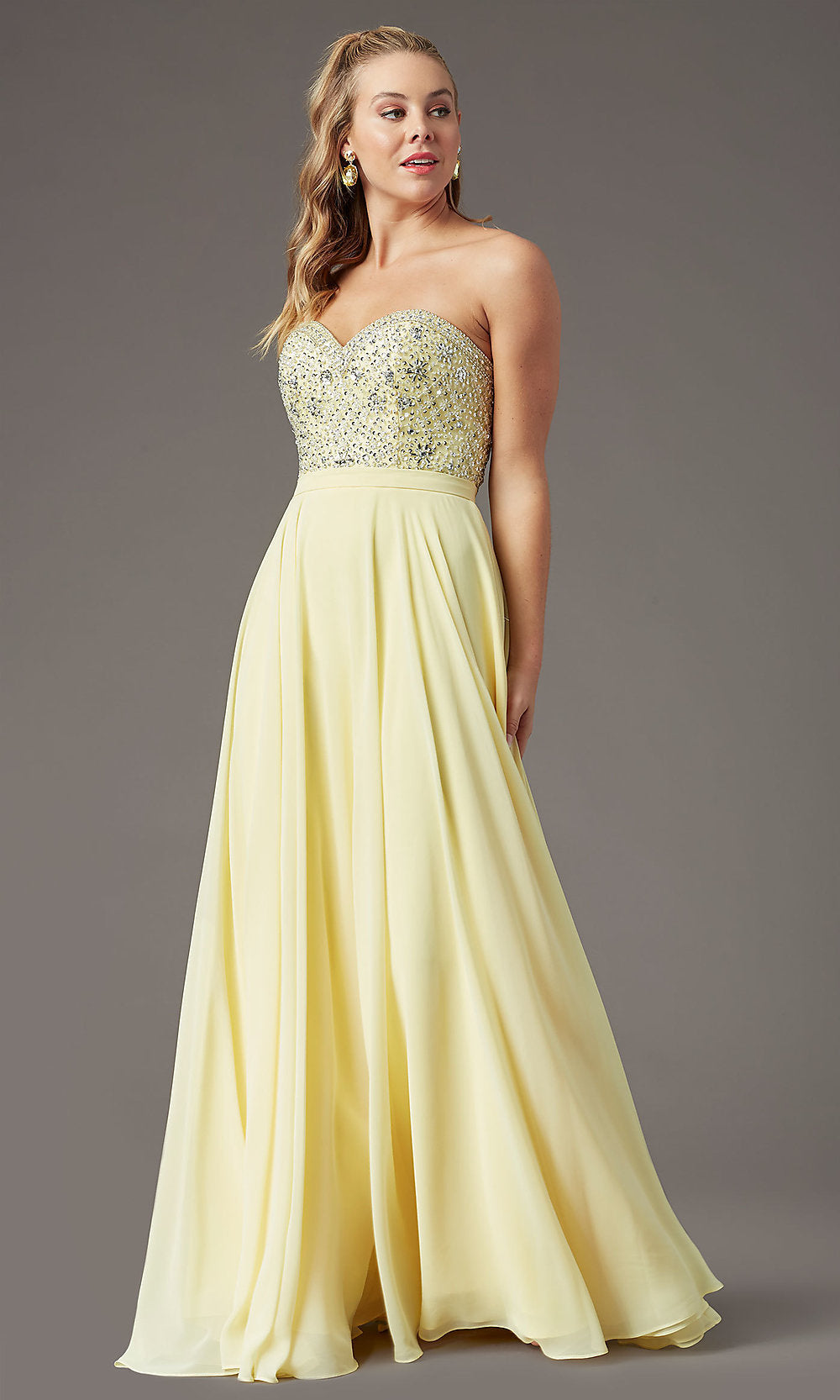 Embellished Bodice Long Prom Dress Promgirl