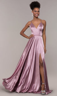 Faviana-Long Faviana Prom Dress with Back Cut Out