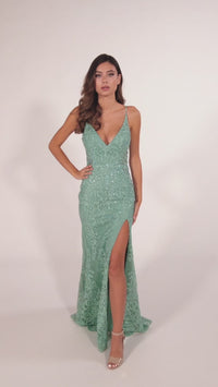 Colette CL2052 Sequin Lace Long Formal Dress