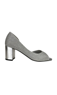 Joy Peep-Toe Silver Pump 4358