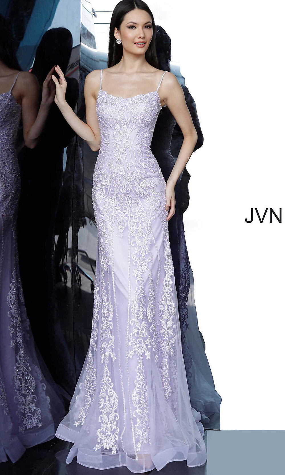 Corset-Back JVN By Jovani Long Prom Dress - PromGirl