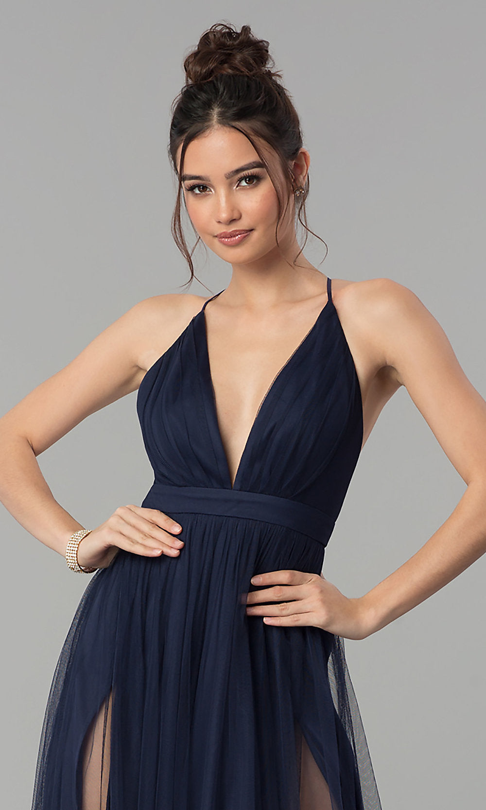 Buy light blue sparkle deep v-neck sequin tulle prom dress online at  JJsprom.com