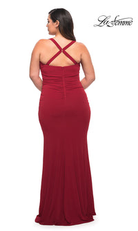 La Femme-Long Plus-Size Classic Prom Dress by La Femme