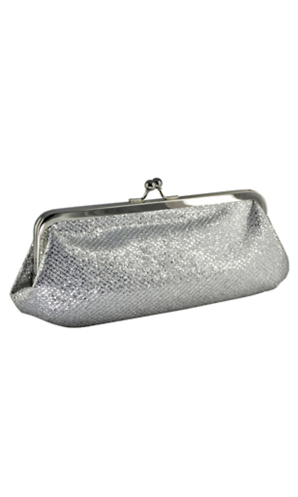 Farah Snap-Top Silver Prom Clutch - PromGirl