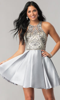 Silver Short Formal Dresses