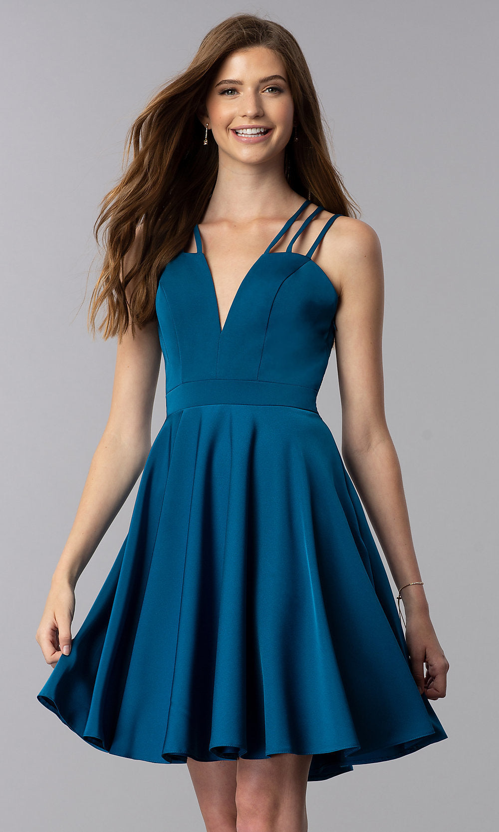 teal short formal dresses